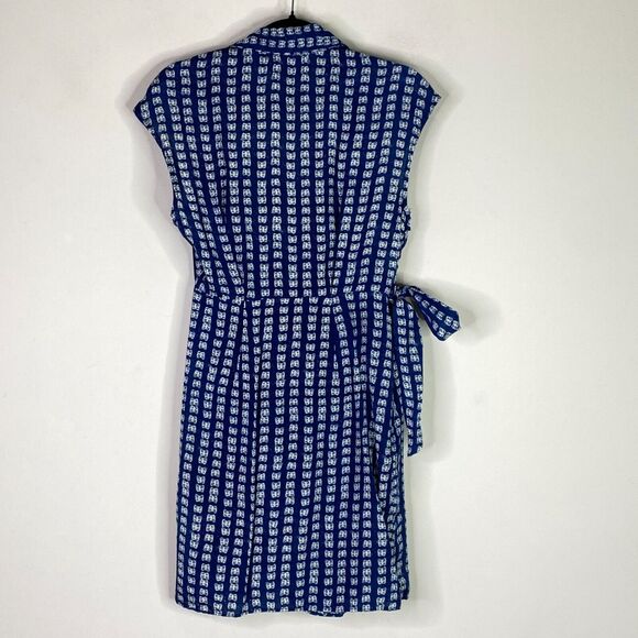 UO Urban Outfitters Butterfly Pattern Mini Tie Waist Wrap Dress Women's Size XS - Picture 8 of 9